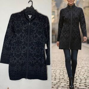 Skyr Damask Print Zip Front Coat
Cardigan Coatigin Sweater 1X